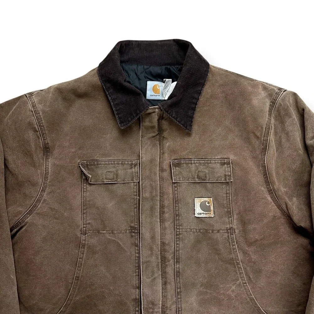 VTG Carhartt Arctic Jacket Quilted USA Men's‎ 2XL Tall C26 CHT Chestnut Brown